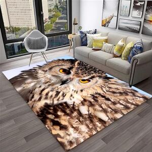 Generic Animal Cute Owl 3D Printed Floor Mats Non-Slip Doormat Carpet Printing Rugs For Living Room, Bedroom, Kitchen, Bathroom 140 X 200 Cm - Polyester Soft Touch Easy Clean -0U8P+A3Z1-2