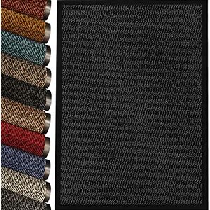 TrendMakers Machine Washable Anthracite/Black Heavy Quality Door Mat Bath Mat Kitchen Office Home Indoor Outdoor Barrier Mat. Available in 20 Sizes (40cm x 60cm) POLYPROPYLENE PILE