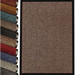 TrendMakers Machine Washable Beige/Black Heavy Quality Door Mat Bath Mat Kitchen Office Home Indoor Outdoor Barrier Mat. Available in 20 Sizes (40cm x 60cm) POLYPROPYLENE PILE