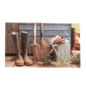 Homescapes Garden Shed Printed 100% Recycled Rubber Non-Slip Doormat