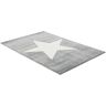 Livone Shooting Star Shaggy Silver Grey Rug gray 120.0 W x 2.0 D cm