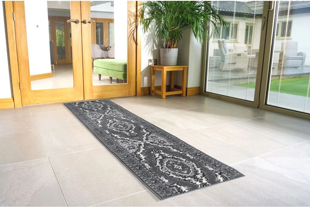 Photos - Area Rug Latitude Vive Medallion  gray 1127.76 H x 60.0 W x 1.2 D cm