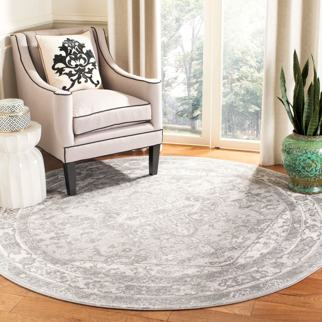 Mistana Habib Ozul Cream/Grey Area Rug gray/white 200.0 W x 0.8 D cm