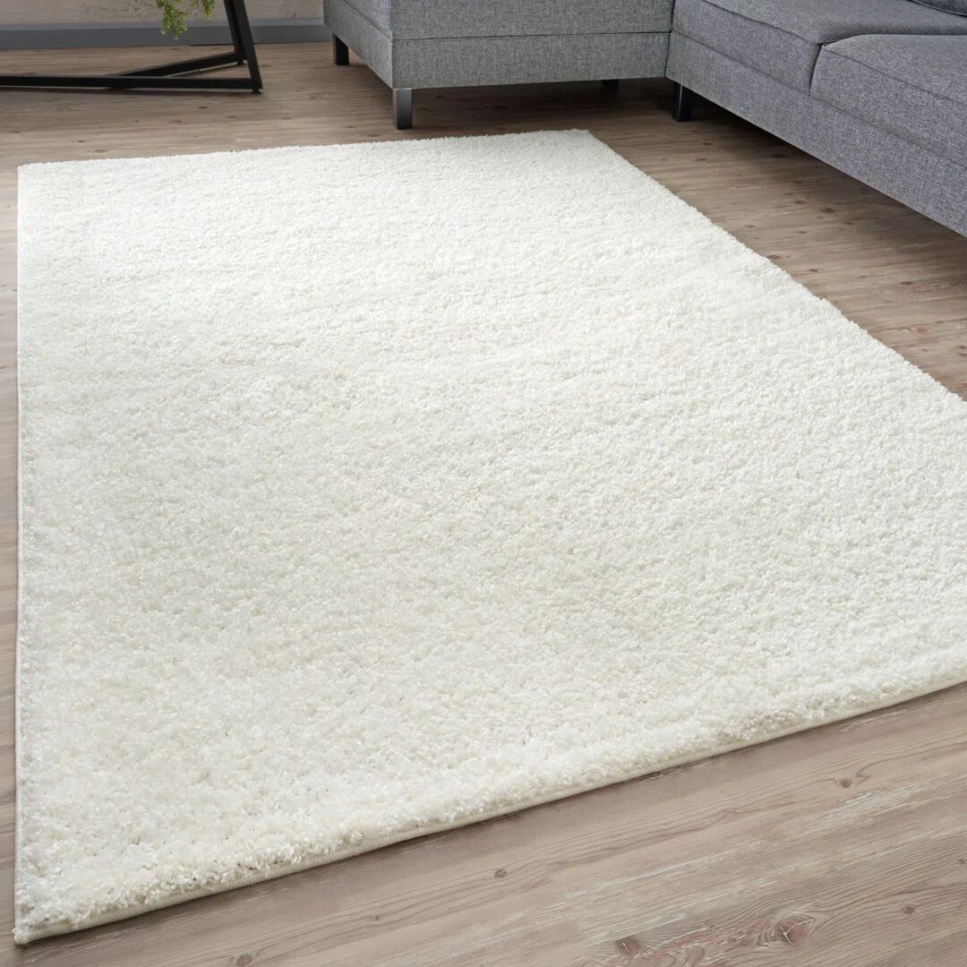 THE RUGS Myshaggy Rugs Solid Design   White white 170.0 H x 120.0 W x 1.18 D cm