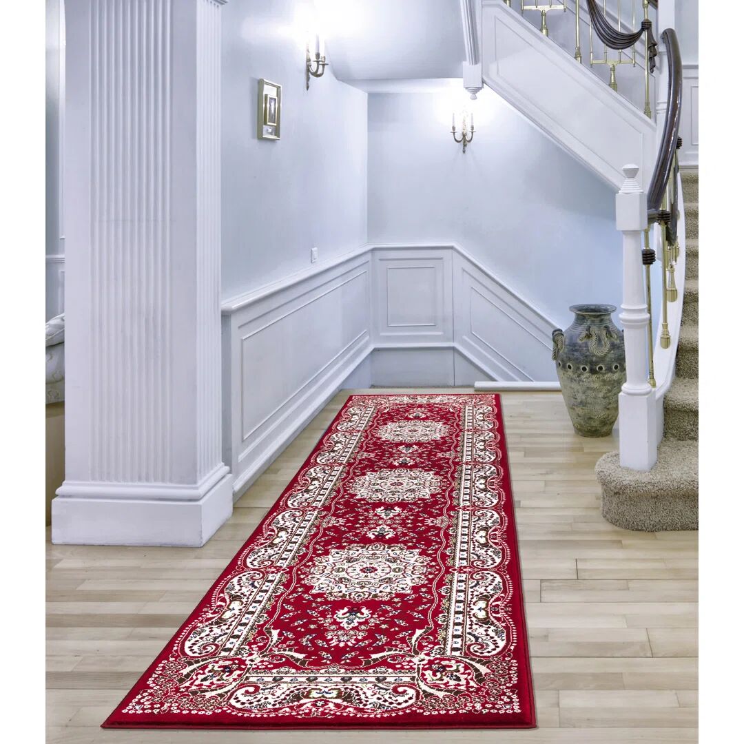 Photos - Area Rug MH Bedding Store Ltd Traditional Rada Rug Oriental Pattern Red red 300.0 H