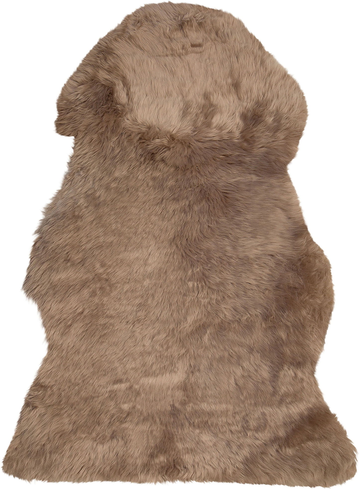 Beliani Sheepskin Rug Light Brown 65 x 110 cm Natural High Pile Rustic Style