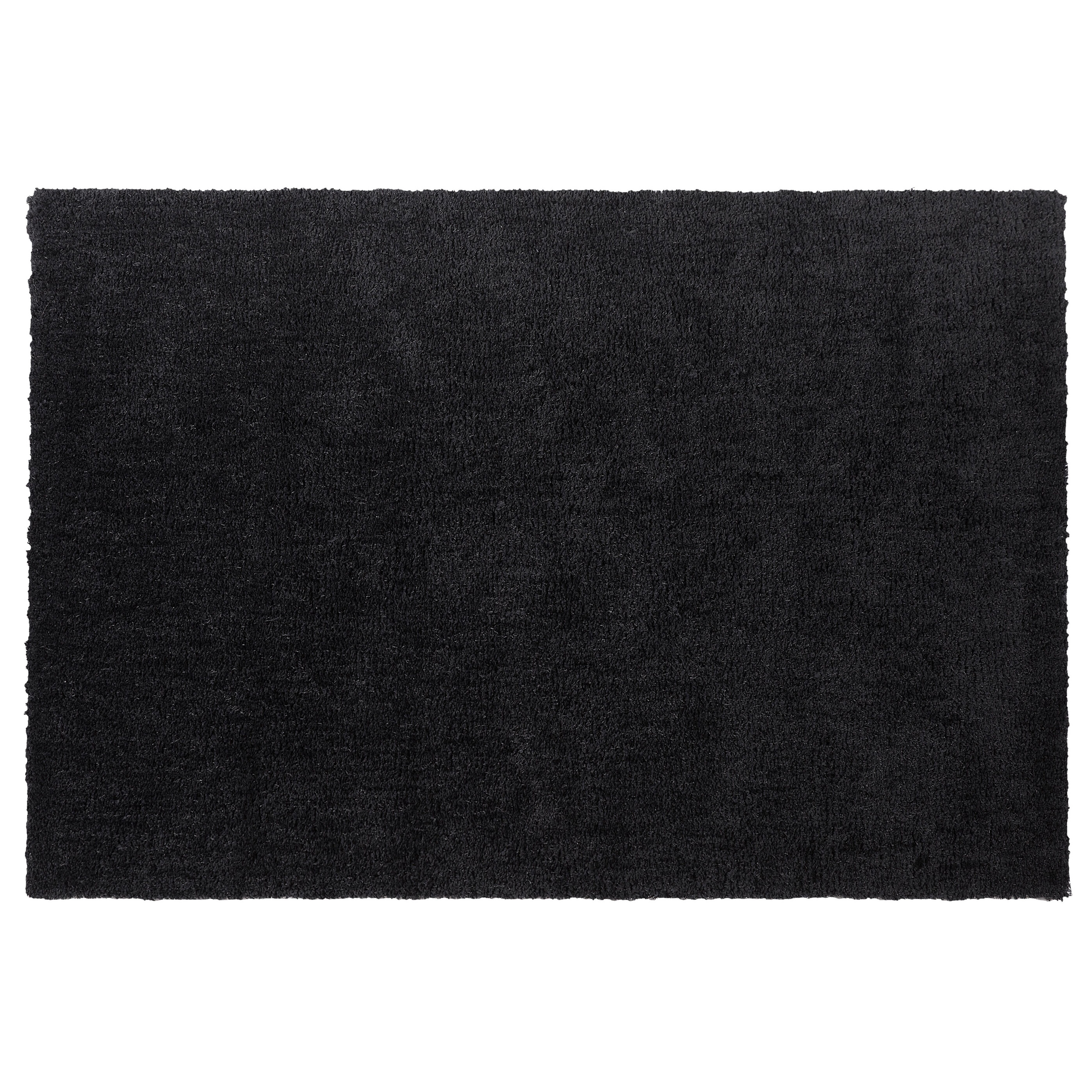 Beliani Shaggy Area Rug Black 140 x 200 cm Modern High-Pile Handmade Tufted Rectangular Carpet