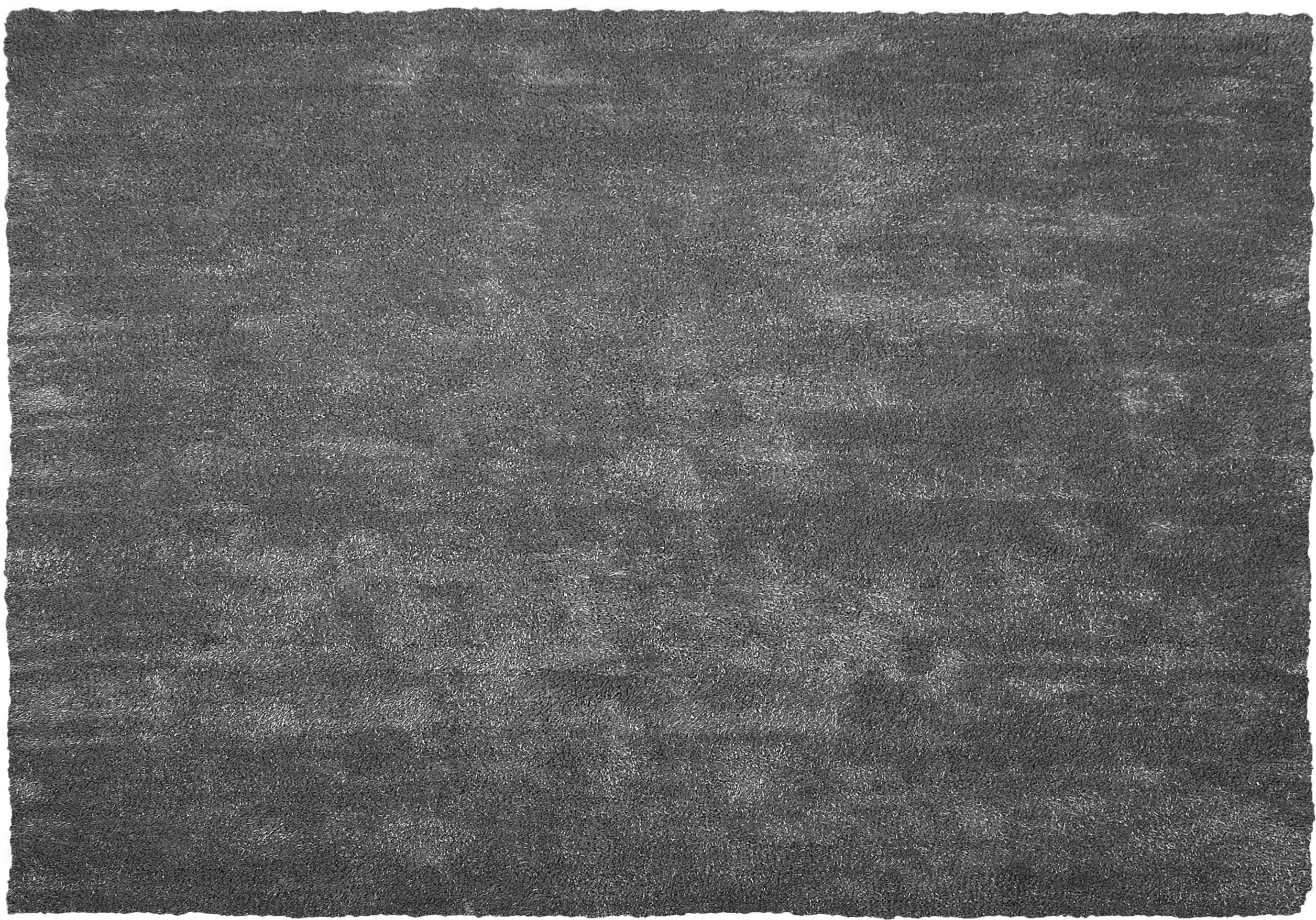 Beliani Shaggy Area Rug Dark Grey 160 x 230 cm Modern High-Pile Handmade Tufted Rectangular Carpet