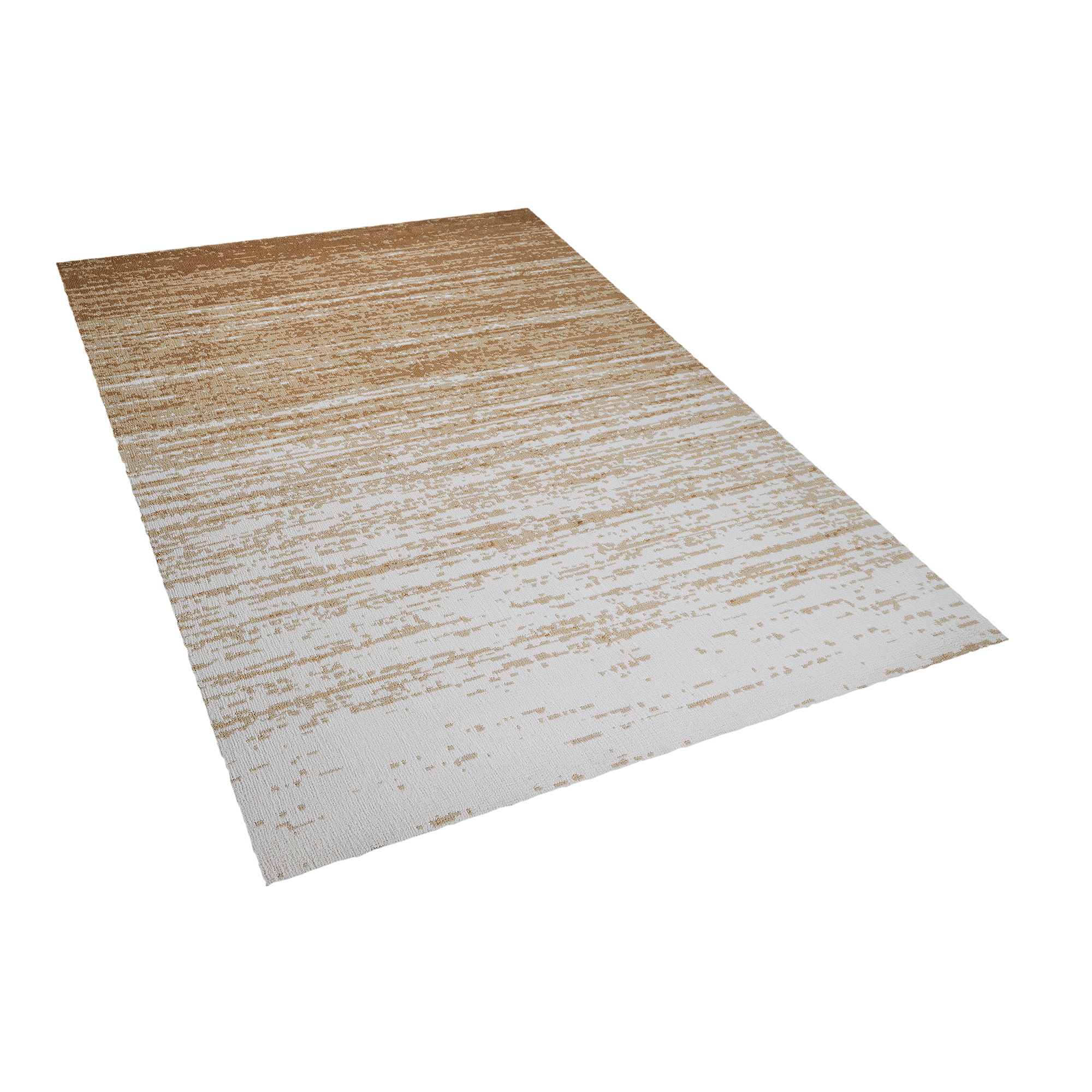 Beliani Area Rug Beige Fabric 140 x 200 cm Ombre Abstract Modern