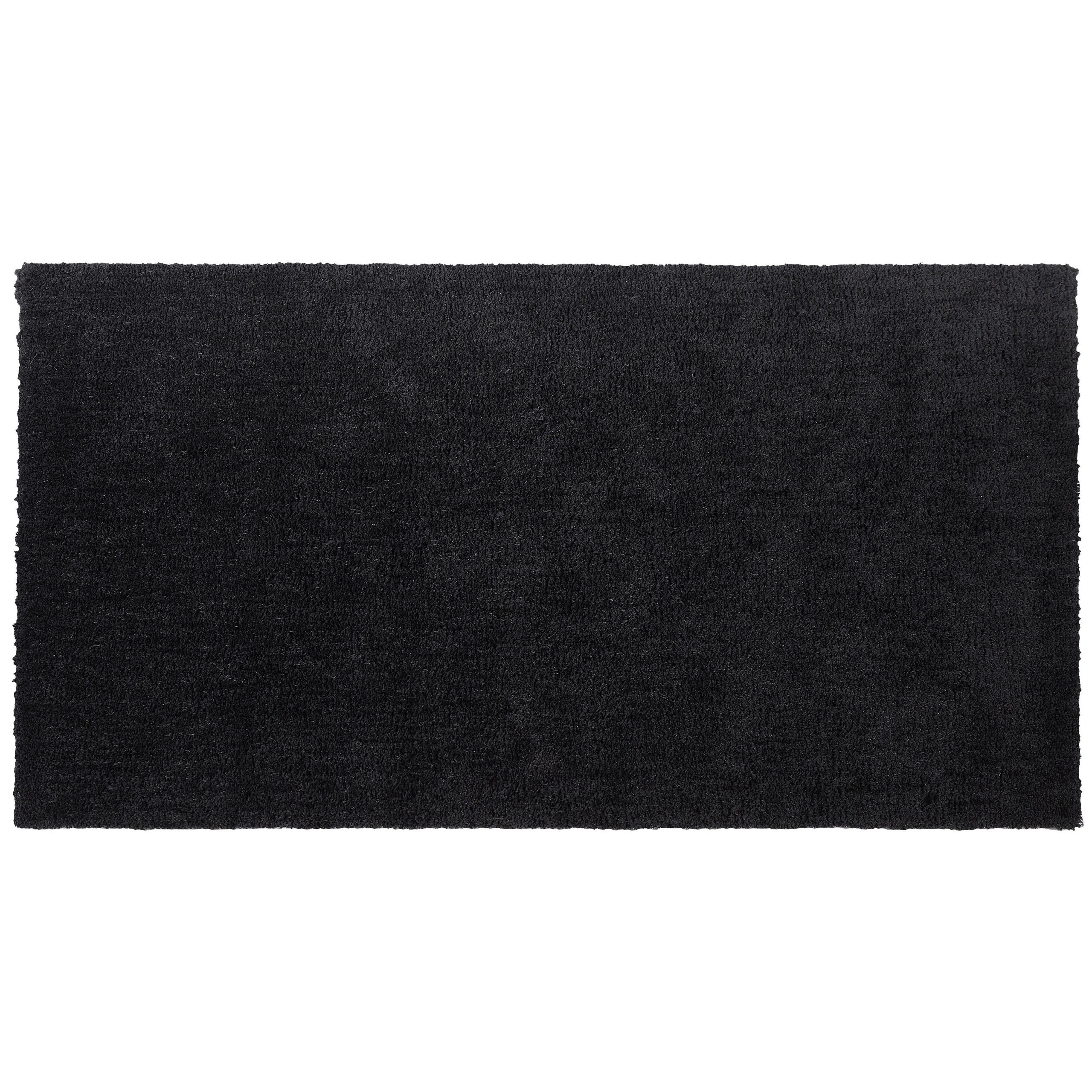 Beliani Shaggy Area Rug Black 80 x 150 cm Modern High-Pile Handmade Tufted Rectangular Carpet