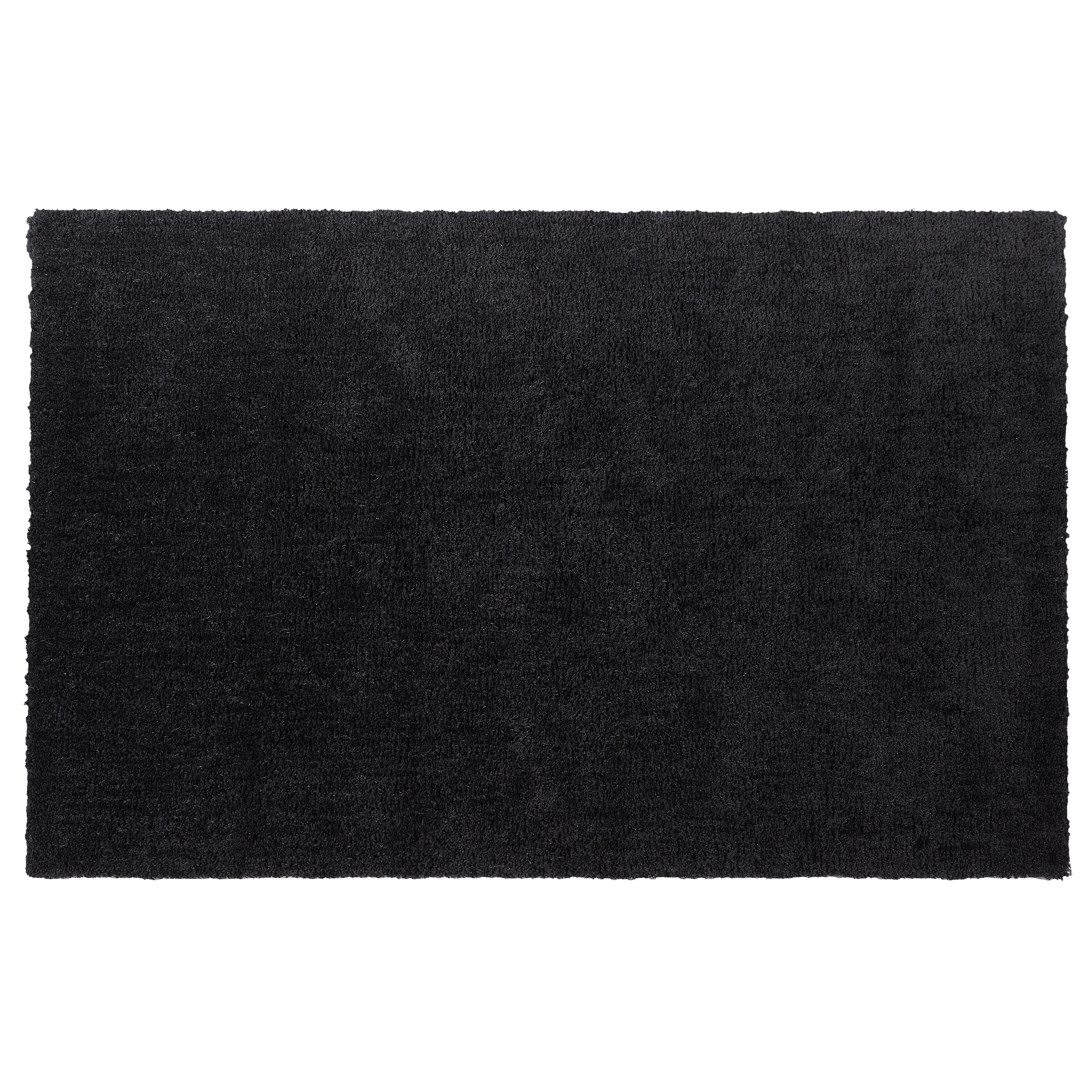 Beliani Shaggy Area Rug Black 200 x 300 cm Modern High-Pile Handmade Tufted Rectangular Carpet