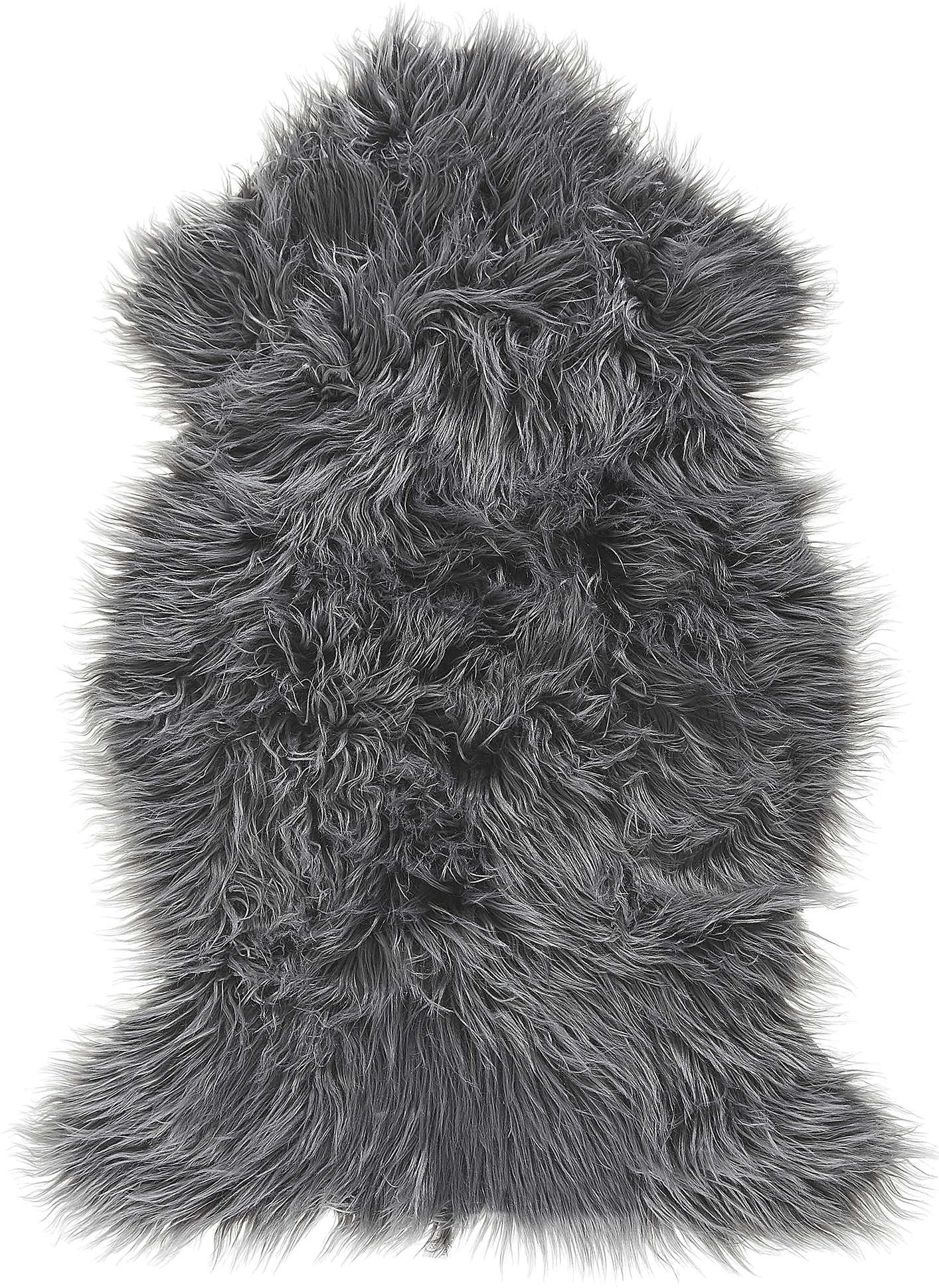 Beliani Faux Sheepskin Rug Grey 53 x 88 cm High Pile Rustic