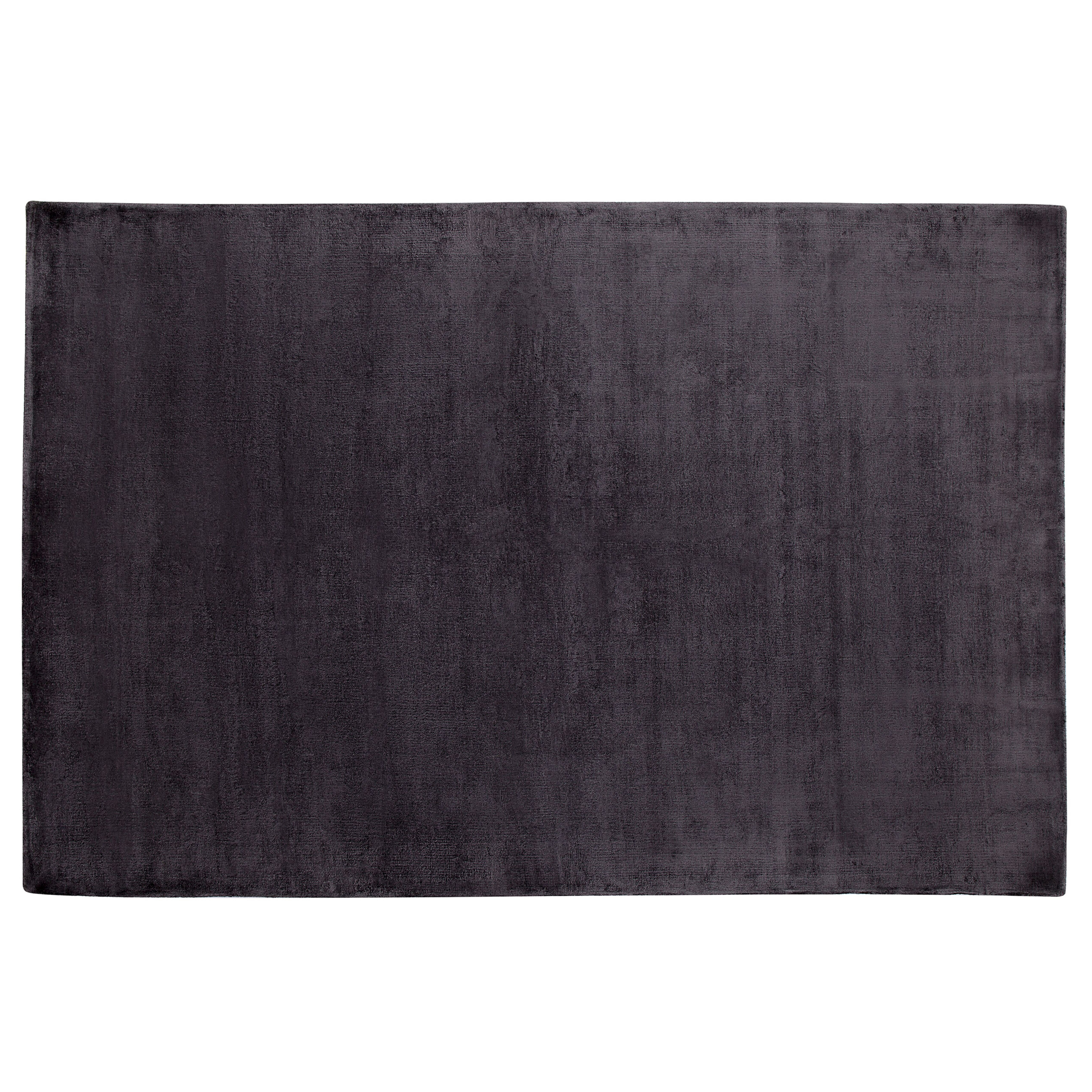 Beliani Area Rug Dark Grey Viscose 140 x 200 cm Tufted Low Pile Modern