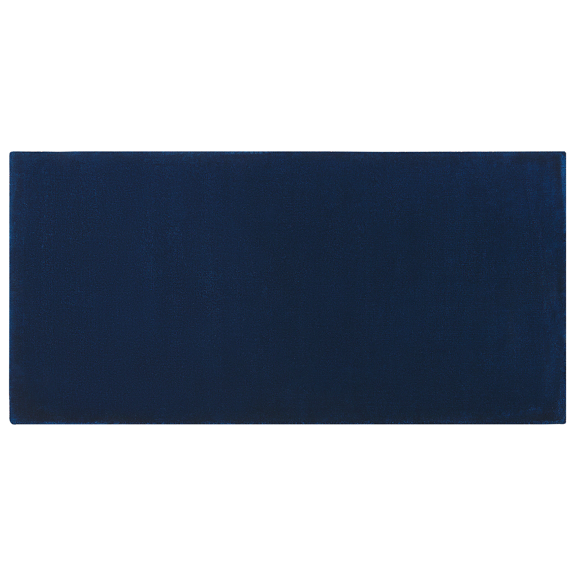 Beliani Rug Navy Blue Viscose 150 x 80 cm Hand Tufted Low Pile Modern