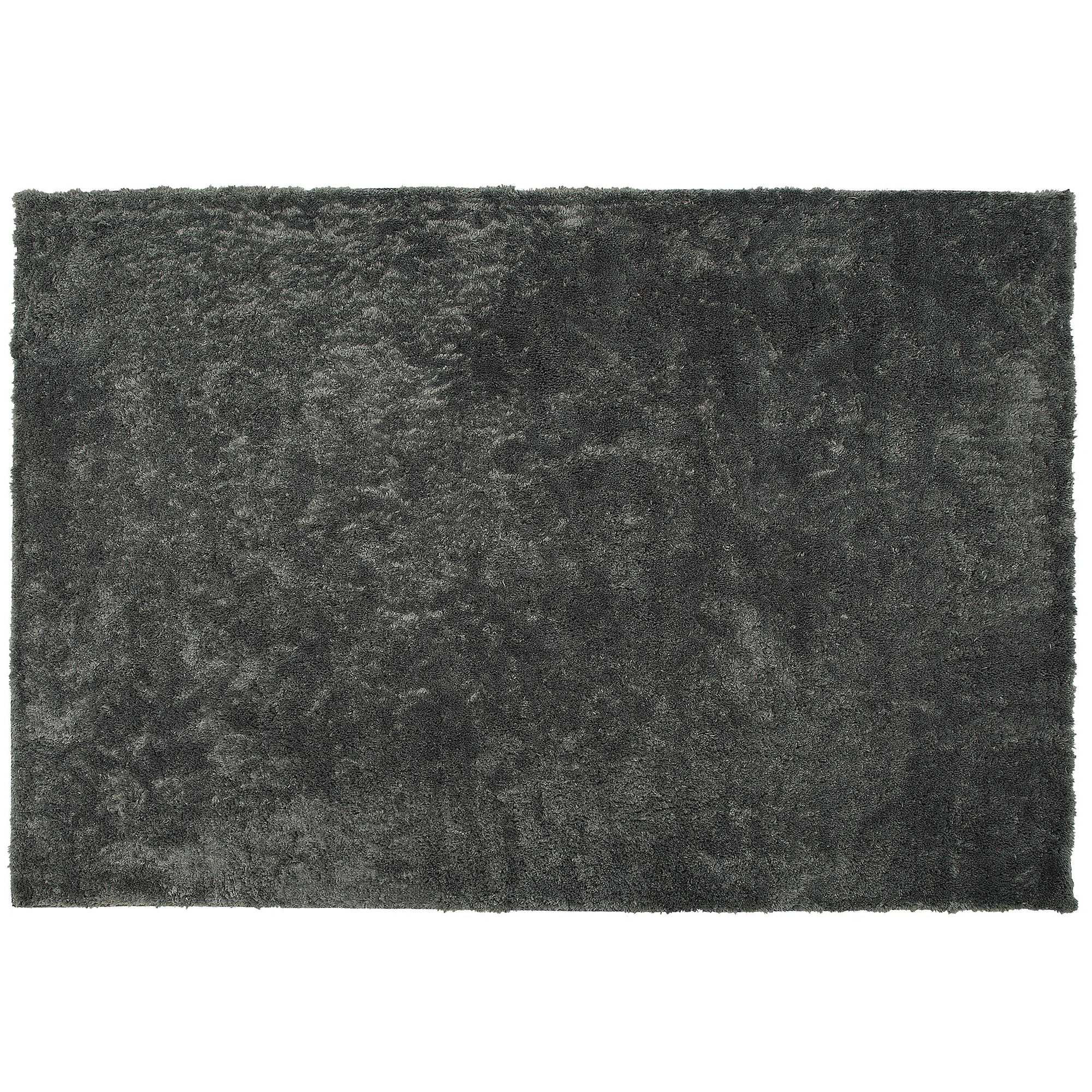 Beliani Shaggy Area Rug Dark Grey Cotton Polyester Blend 200 x 300 cm Fluffy Dense Pile