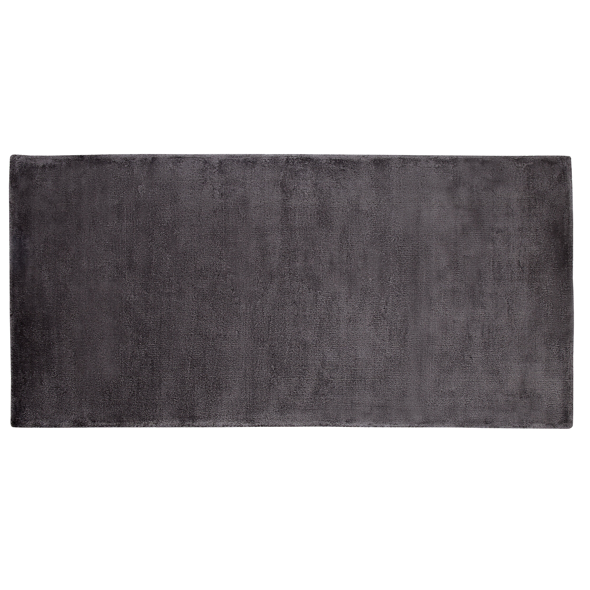 Beliani Area Rug Dark Grey Viscose 80 x 150 cm Tufted Low Pile Modern