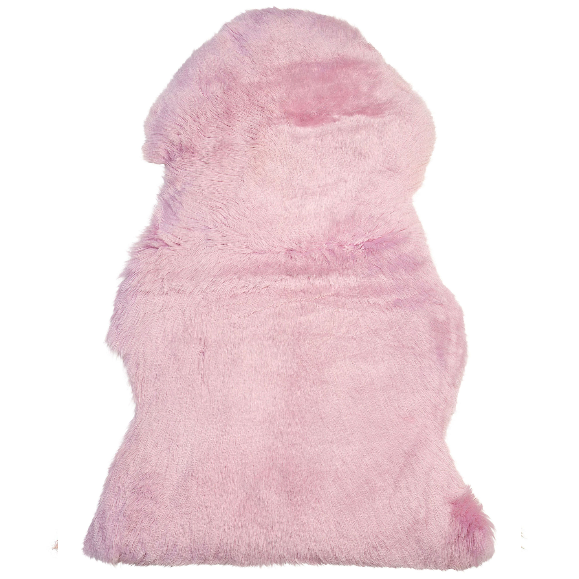 Beliani Sheepskin Pink 65 x 110 cm Natural High Pile Rustic Style