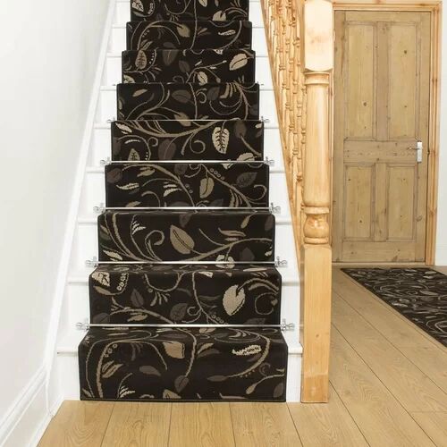 Rosalind Wheeler Altamirano Tufted Brown Stair Runner Rosalind Wheeler Runner 780cm x 70cm