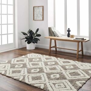 "Nima 5'3"" x 7' Bone/Multi Brown/Cloud Gray/Nutmeg/Smoke/Ivory/Oatmeal/Gray/Medium Gray Area Rug - Hauteloom"