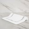 Frette Triplo Bourdon Bath Mat  Size: 21x31 in-  White/Slate Grey