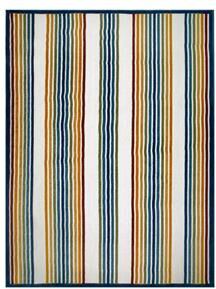 Leick Furniture Leick Home 595157 Blithe Colorful Line Indoor Outdoor Area Rug 7'10"x10'