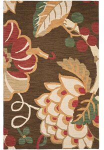 Safavieh Jardin 4' x 6' Multicolored Hand Tufted Wool Rug in Brown