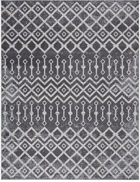 KHL Rugs Alexa Contemporary Geometric Area Rug, Grey, 8X10 Ft