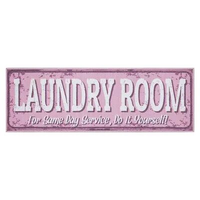 Ottomanson Laundry Collection Laundry Room Runner Rug, Pink, 2X6 Ft