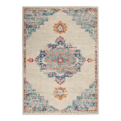 Nourison Passion Antique Multi Area Rug, Multicolor, 5Ft Rnd