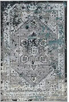 Linon Elixir Farnswood Rug, Grey, 8X10.5 Ft