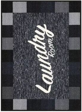 Ottomanson Laundry Room Rug, Black, 2X5 Ft