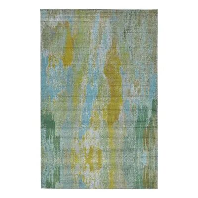 Unique Loom Lilly Jardin Rug, Blue, 9X12 Ft