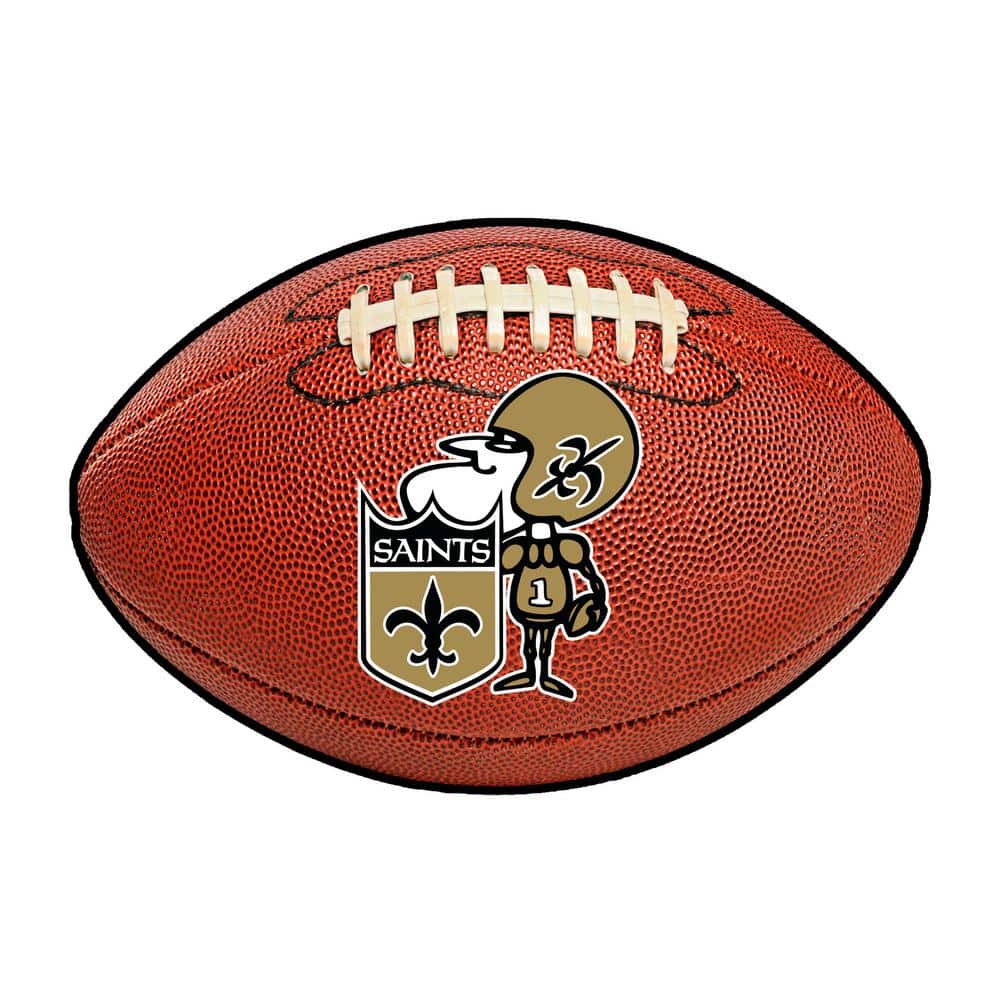 FANMATS Brown 20.5 in. x 32.5 in. New Orleans Saints Vintage Football Area Rug