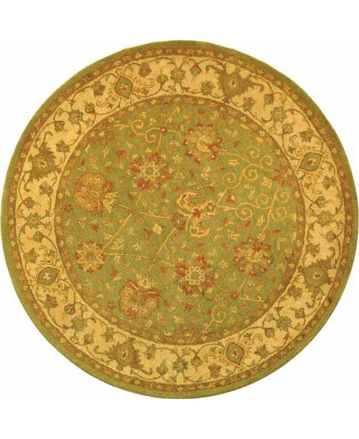 Safavieh Antiquity At21 Sage 6' x 6' Round Area Rug - Sage