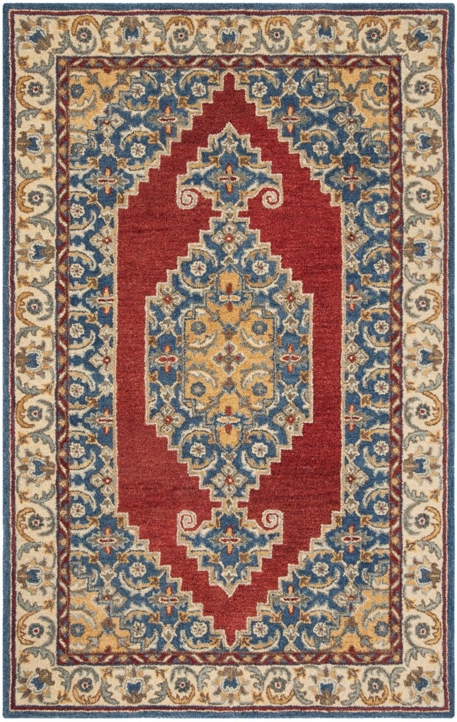 Safavieh Antiquity At505 Blue and Red 5' x 8' Area Rug - Blue