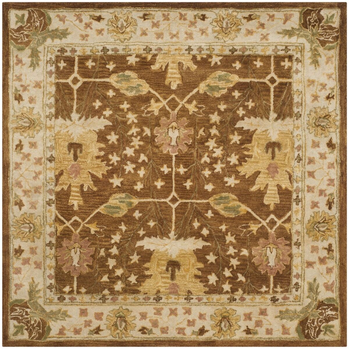 Safavieh Antiquity At840 Brown 6' x 6' Square Area Rug - Brown