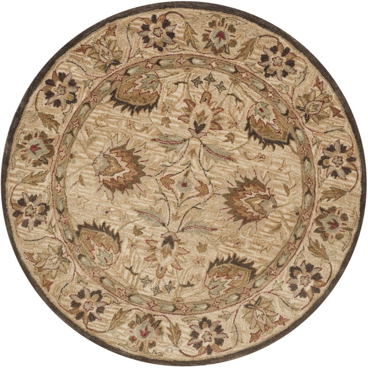 Safavieh Antiquity At812 Beige 6' x 6' Round Area Rug - Beige