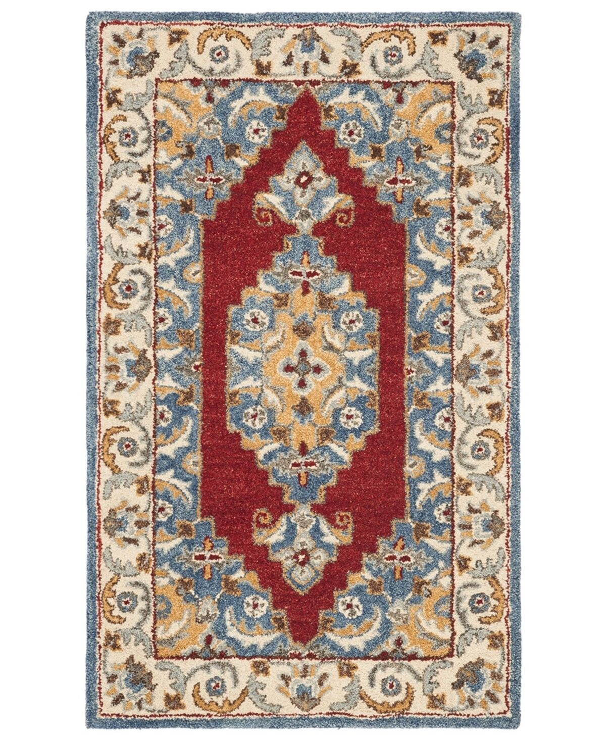 Safavieh Antiquity At505 Blue and Red 4' x 6' Area Rug - Blue