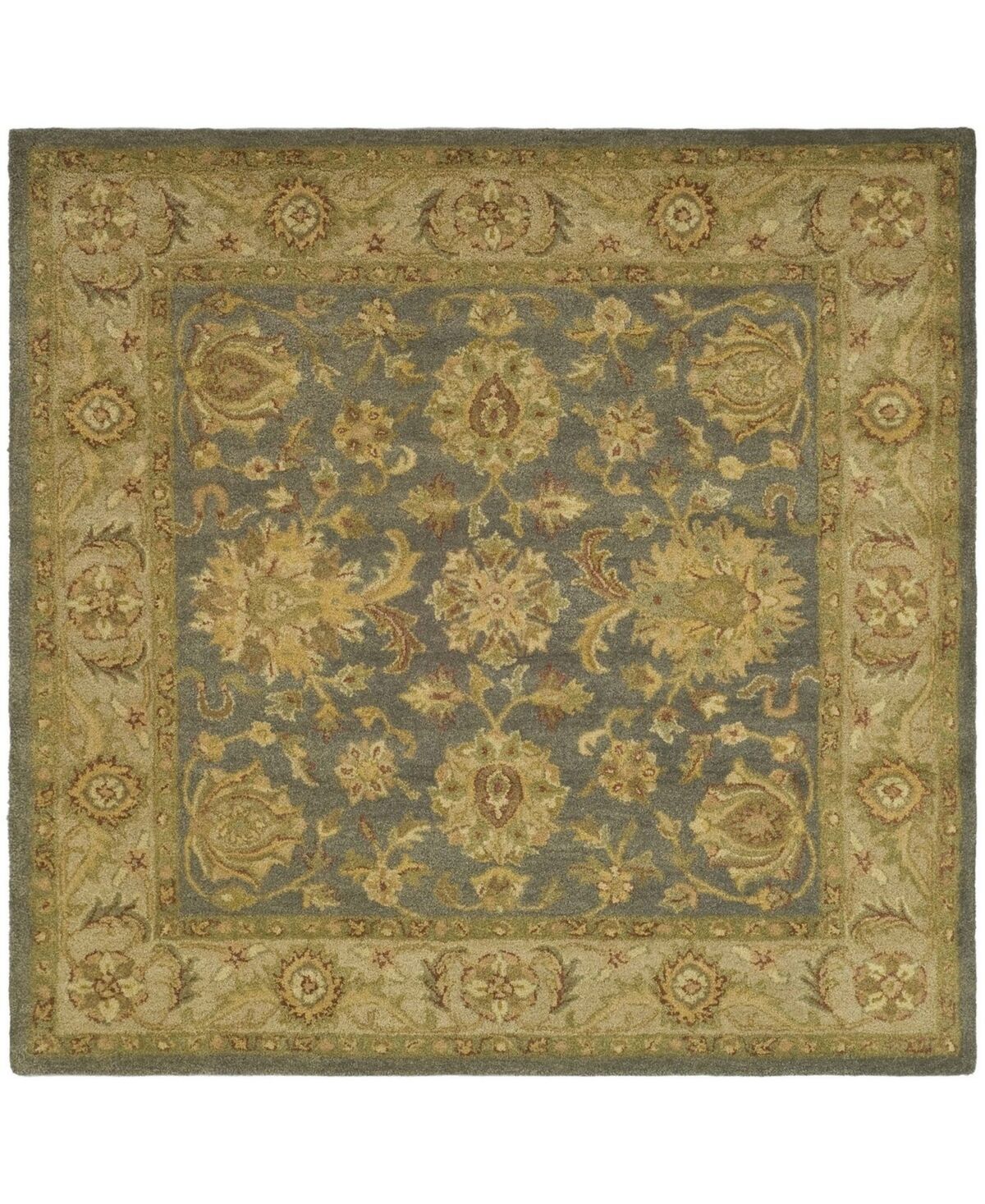 Safavieh Antiquity At312 Blue and Beige 6' x 6' Square Area Rug - Blue