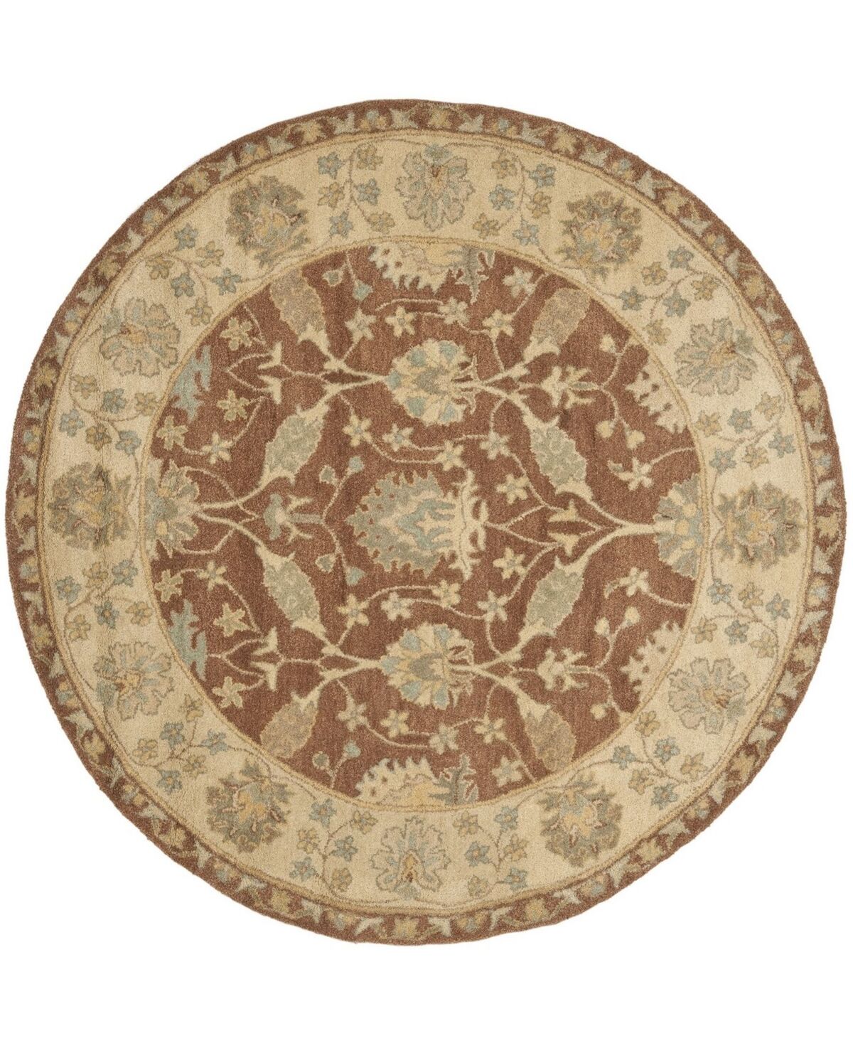 Safavieh Antiquity At315 Brown 8' x 8' Round Area Rug - Brown