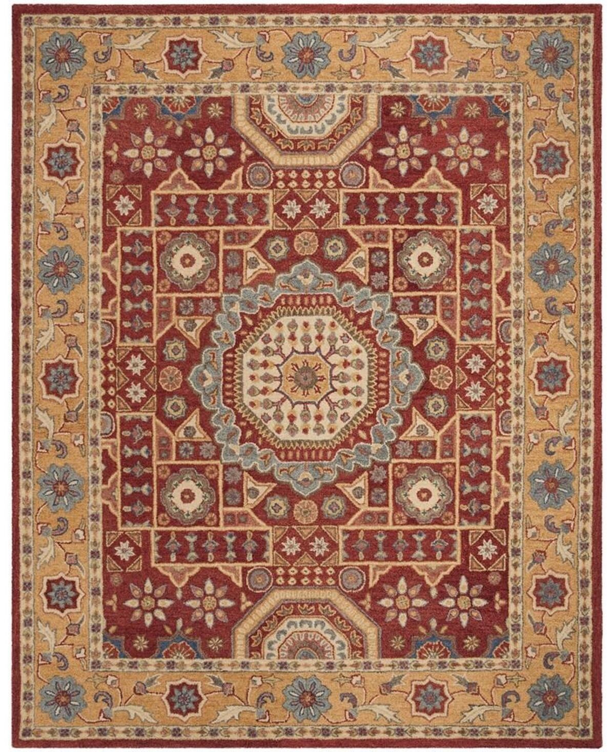 Safavieh Antiquity At501 Red and Orange 8' x 10' Area Rug - Red