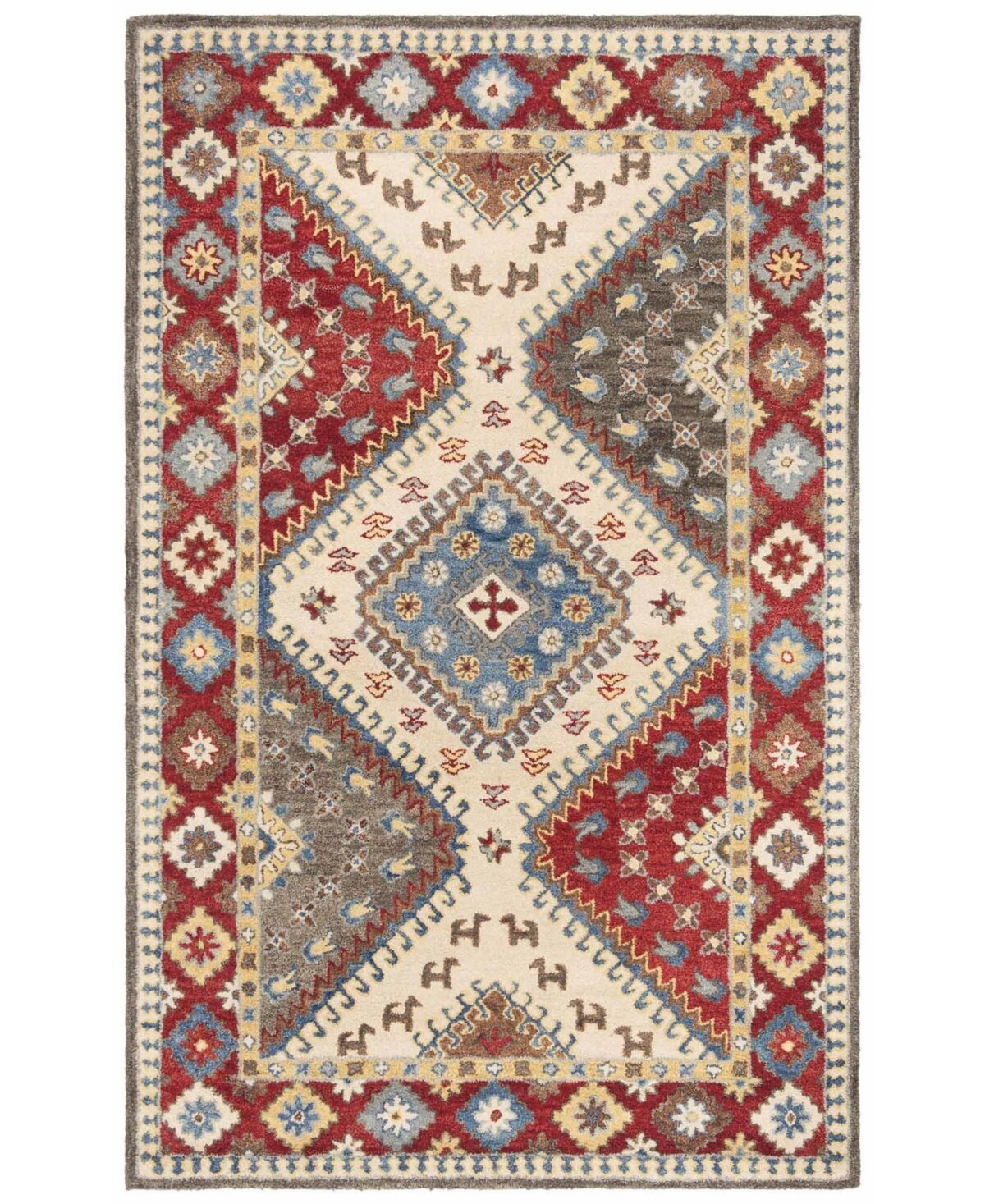 Safavieh Antiquity At507 Red and Ivory 6' x 9' Area Rug - Red