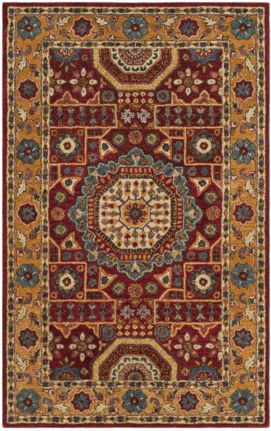 Safavieh Antiquity At501 Red and Orange 6' x 9' Area Rug - Red