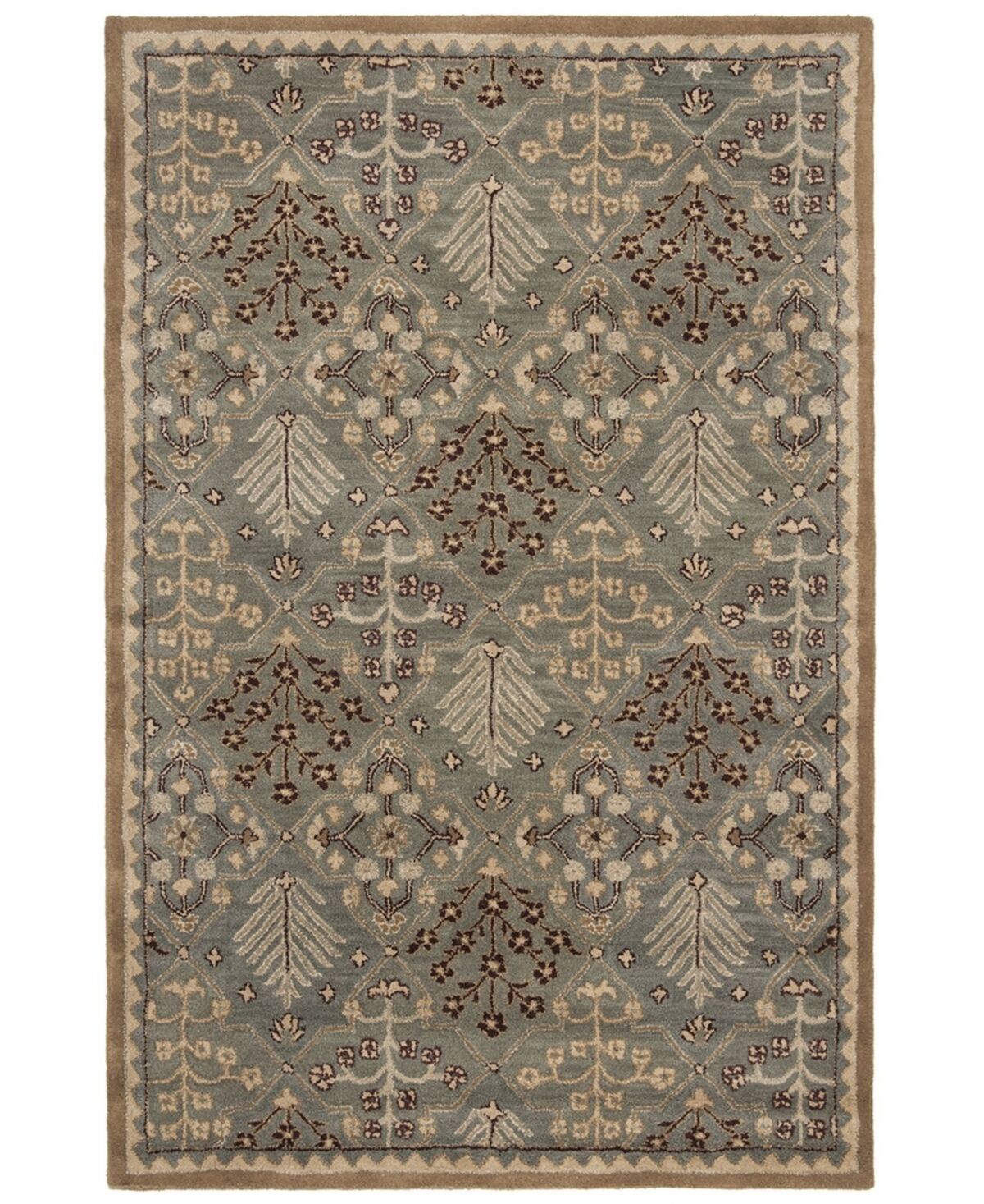 Safavieh Antiquity At613 Mist and Gold 5' x 8' Area Rug - Mist