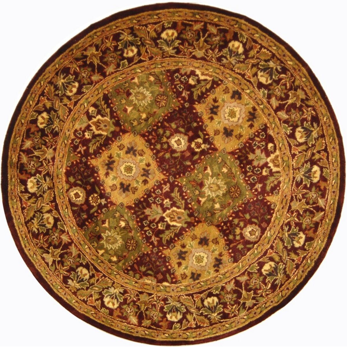 Safavieh Antiquity At57 Wine 8' x 8' Round Area Rug - Wine