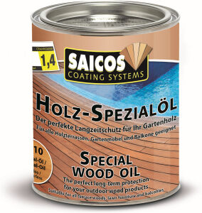 SAICOS COLOUR GmbH SAICOS Holzspezialöl, farblos, Premium Schutz für alle Holzterrassen und Gartenmöbel, 750 ml - Dose