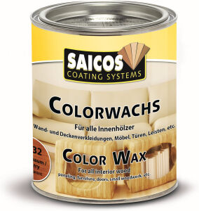 SAICOS COLOUR GmbH SAICOS Colorwachs, Holzwachs, kirschbaum, Hochwertige Farbe auf Naturöl-Basis für Holz im Innenbereich, 750 ml - Dose