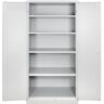 ADB Stahlschrank 40750 lichtgrau 92,0 x 50,0 x 195,0 cm, aufgebaut lichtgrau