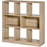 HOMCOM Bücherregal Natur  3-stöckiges Aufbewahrungsregal, Büroregal, Display Regal für Home-Office/Wohnzimmer, 97,5x30x100cm  Aosom.de