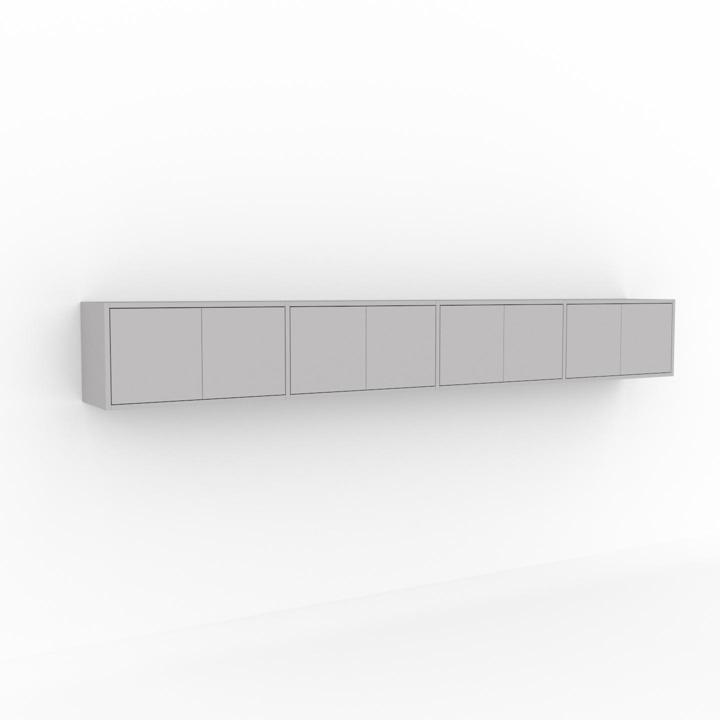 MYCS Hängeschrank Hellgrau - Moderner Wandschrank: Türen in Hellgrau - 301 x 41 x 35 cm, konfigurierbar